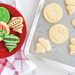 Embossed Holiday Ornament Half Sheet
