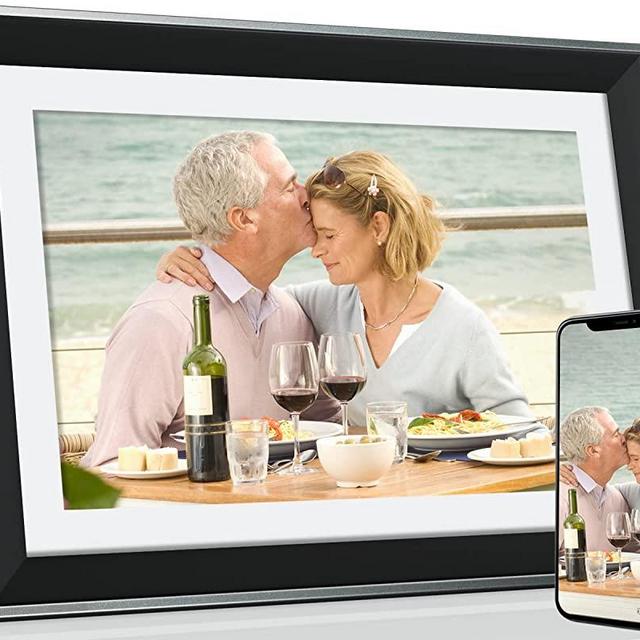 2023 Newest 10.1 Inch WiFi Digital Picture Frame 32GB Smart Photo Frame with Instant APP & Email Photo Transfer, Auto Rotation, Unlimited Cloud Data, Phone One-Button Control and Easy Set Up