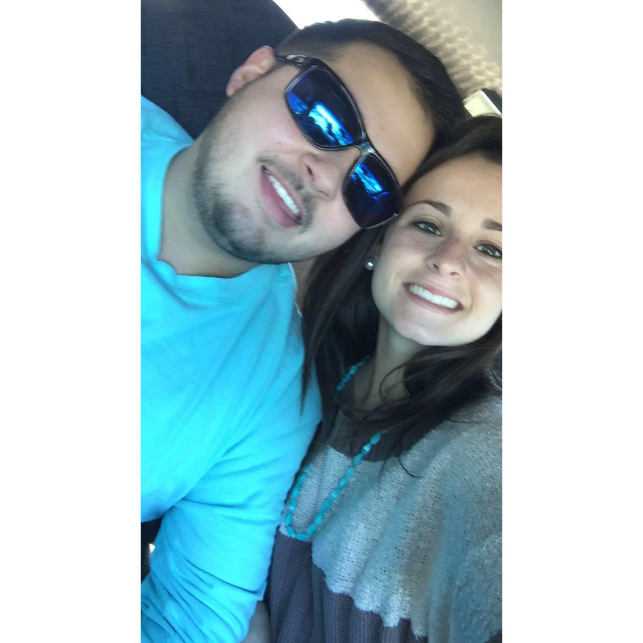 Our first photo together after reconnecting.