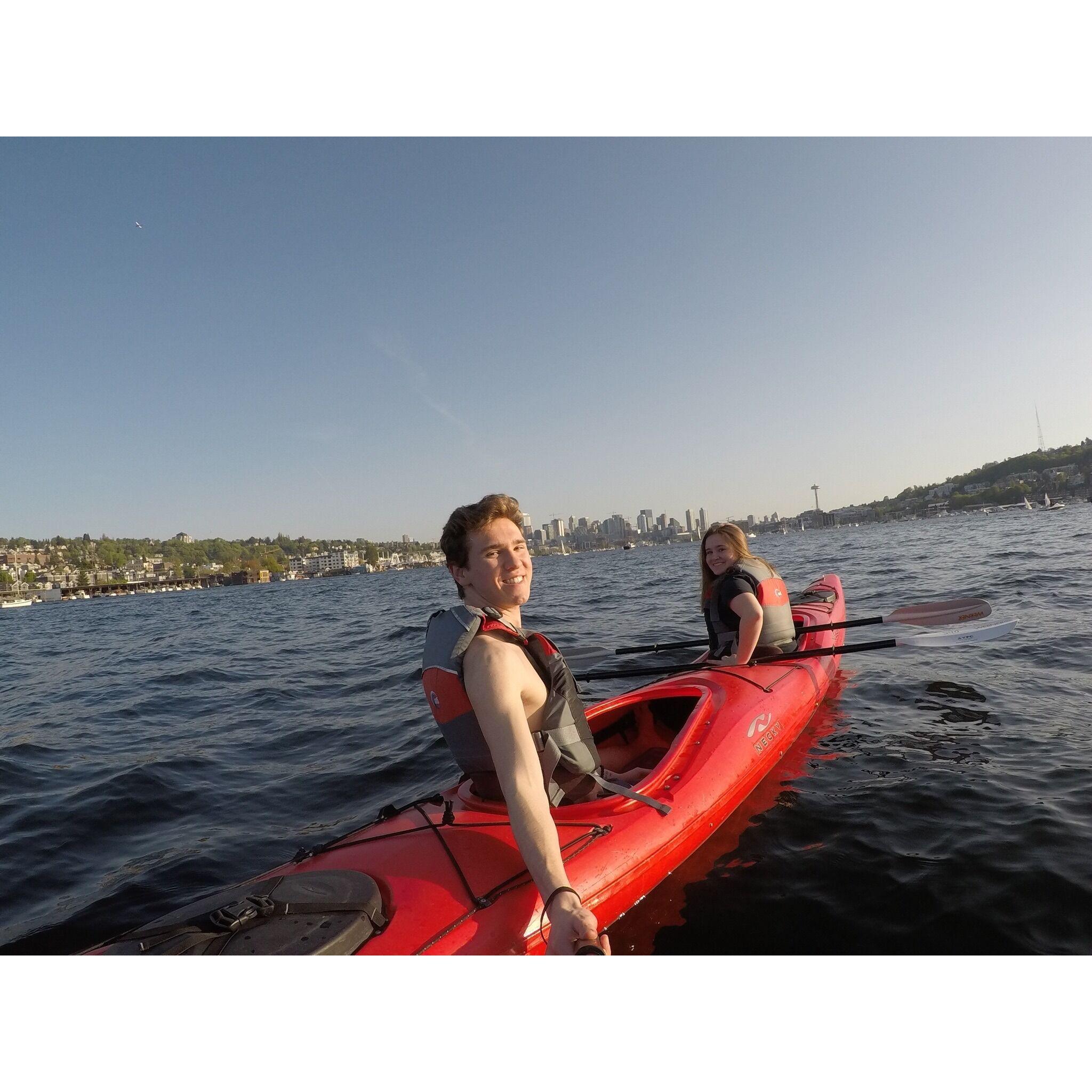 Kayaking on Lake Union • April 2018