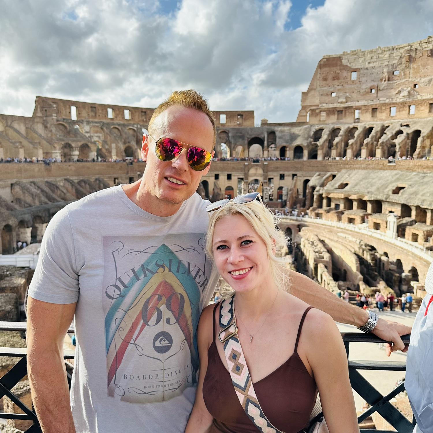 Someone (me) accidentally booked the Italian tour of the Colosseum instead of the English...