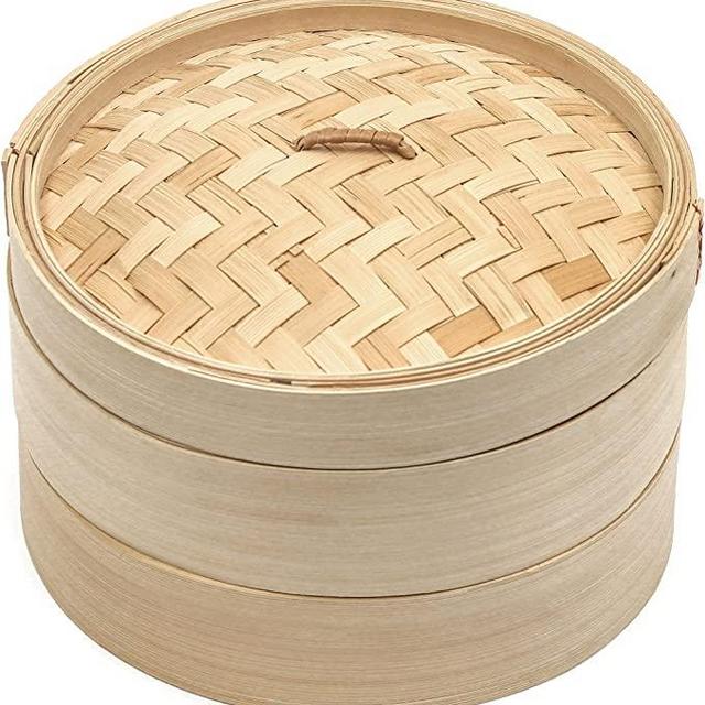 Trademark Innovations Bamboo Rice Steamer, Standard, Tan