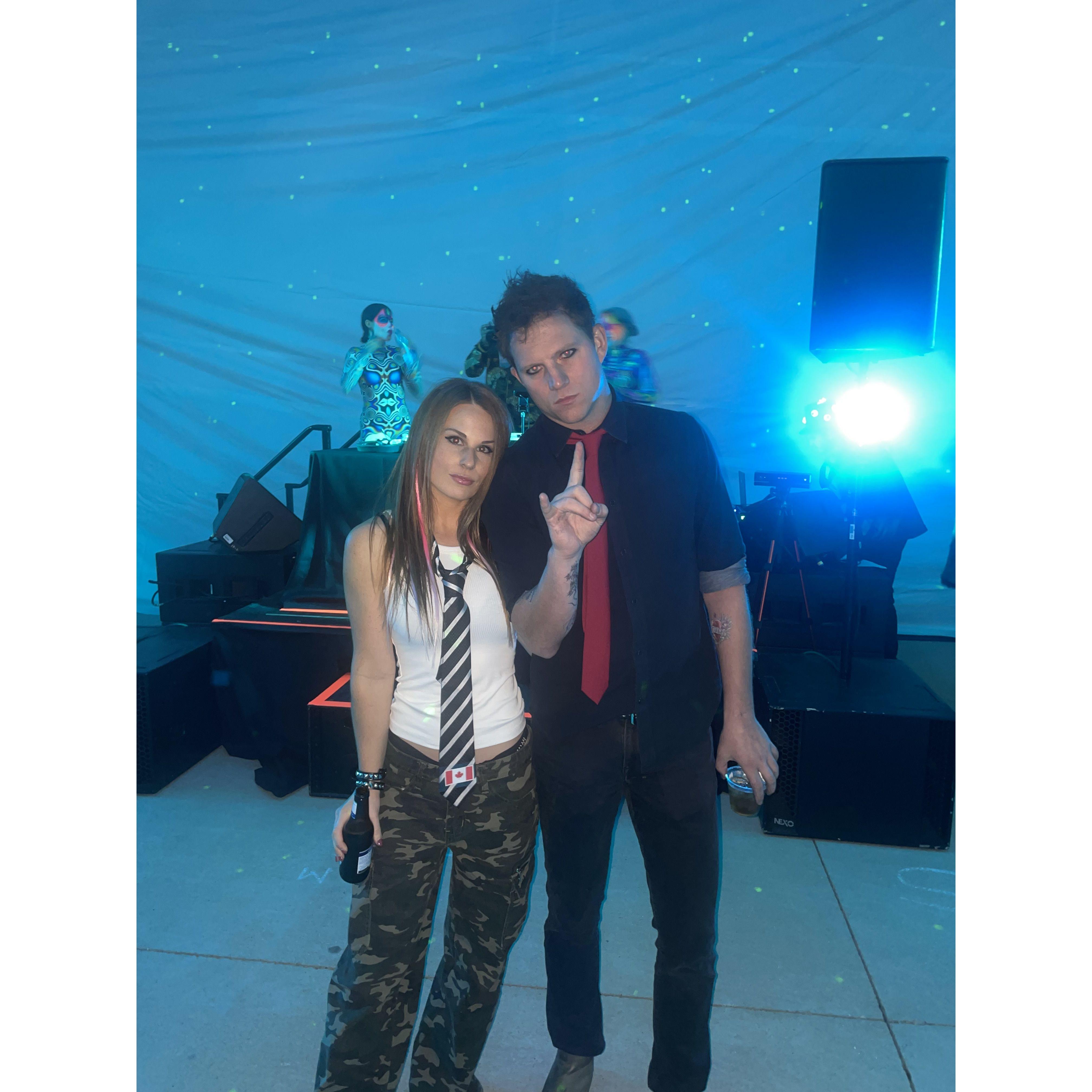 We dressed up as Avril Lavigne and Billie Joe Armstrong for a Halloween Party in Chicago, October 2022.