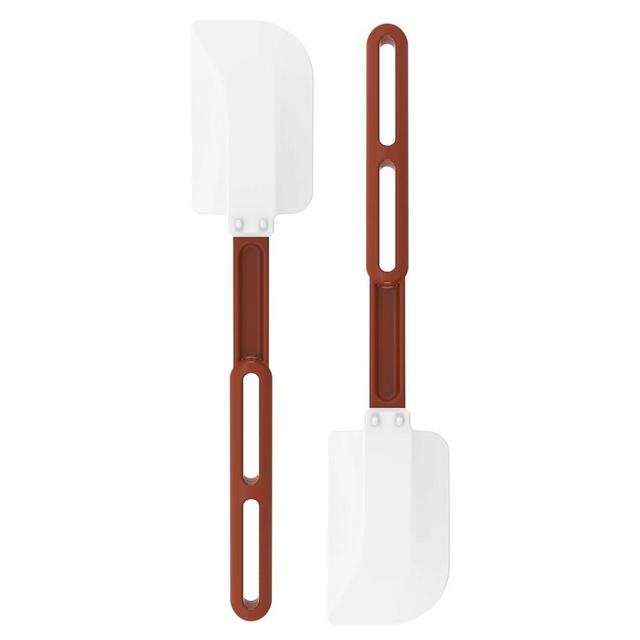 High Heat Resistant Silicone Spatulas, 13-1/2" Commercial Spatula 500°F Heat-Resistant Heavy Duty Spatula Non-Stick Scraper, Ideal for Baking/Cooking/Mixing, Commercial Dishwasher Safe, Set of 2