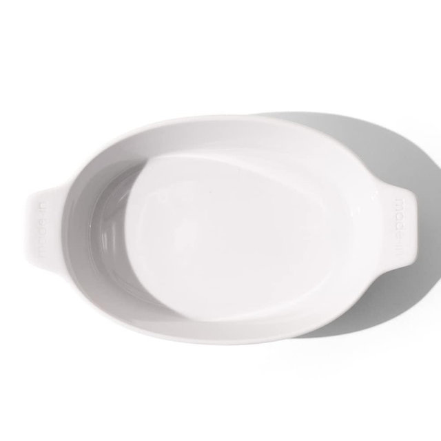 Made In Cookware - Oval Baking Dish - White - Hand Crafted Porcelain - Professional Bakeware - Made in France