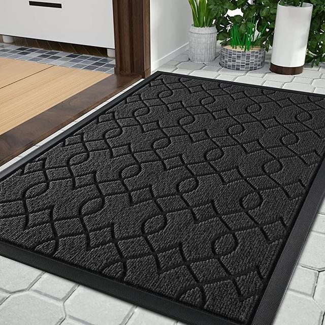 dexi 1 DEXI Welcome Mat for Indoor Outdoor, Non Slip Durable Front Door Mat  Low Profile Entryway Rug for Entry, Patio, High Tra