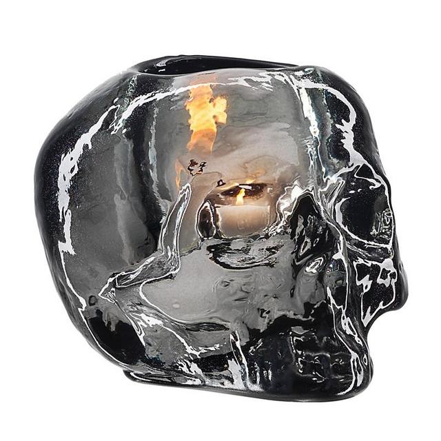 Kosta BodaStill Life Metallic Skull Votive
