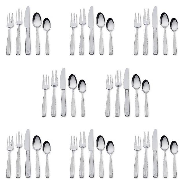 Chefs 18/10 Stainless Steel 44 Piece Flatware Set, Service for 8, Azore Sand