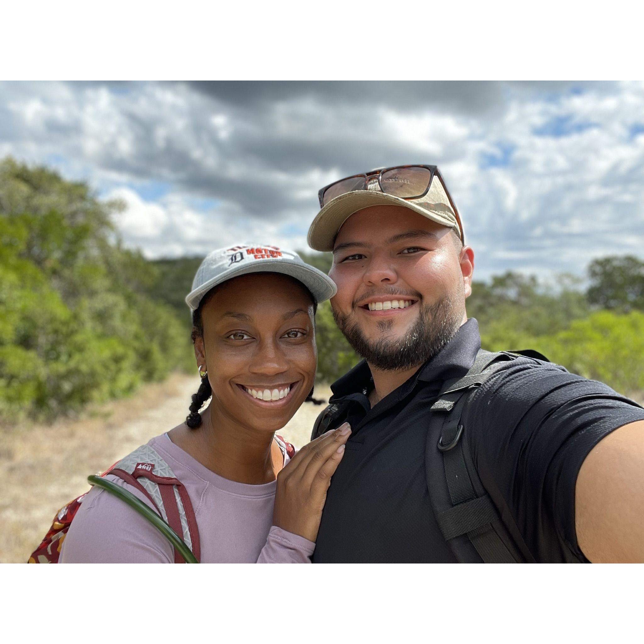 Bonding over activites we both enjoy like hiking