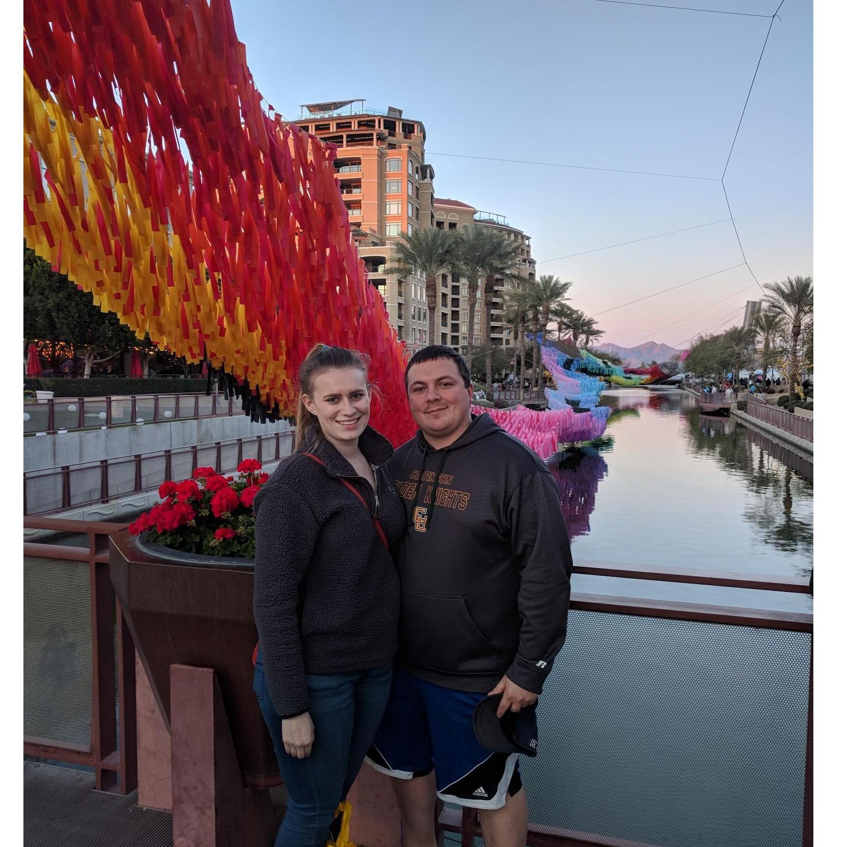 First major trip together/graduate school audition in Phoenix, Arizona.