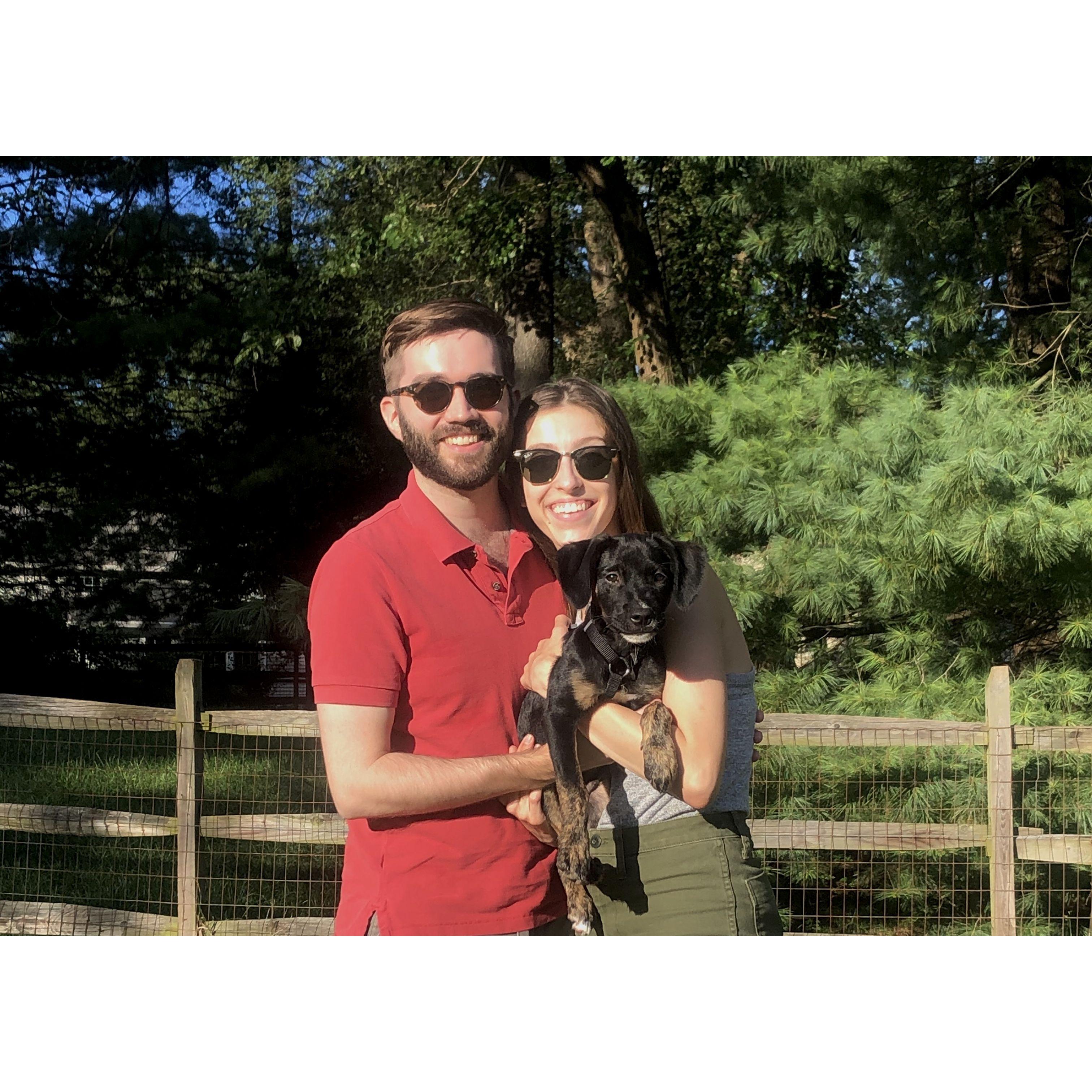 Our first official family photo with Alfie (3 weeks after we brought him home)!