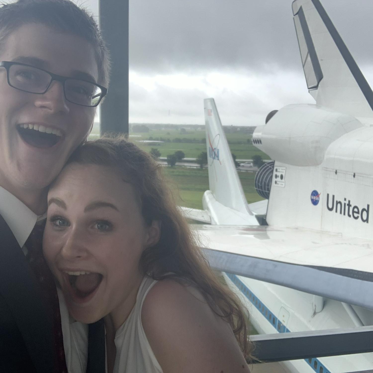 Us excited to see the Space Shuttle in Houston!