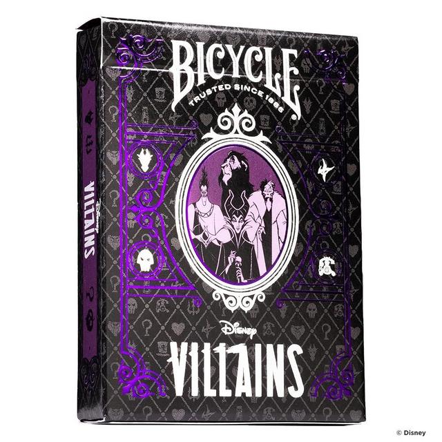 Bicycle Disney Villains Playing Cards - Features 12 Disney Villains Including Scar, Maleficent, Ursula, and More - Green or Purple Playing Cards (Colors May Vary)