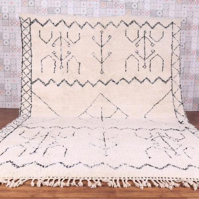 Authentic Beni ourain rug - Moroccan rug - all wool berber rug - Custom rug - handmade rug - Genuine lamb wool - Authentic Moroccan rug