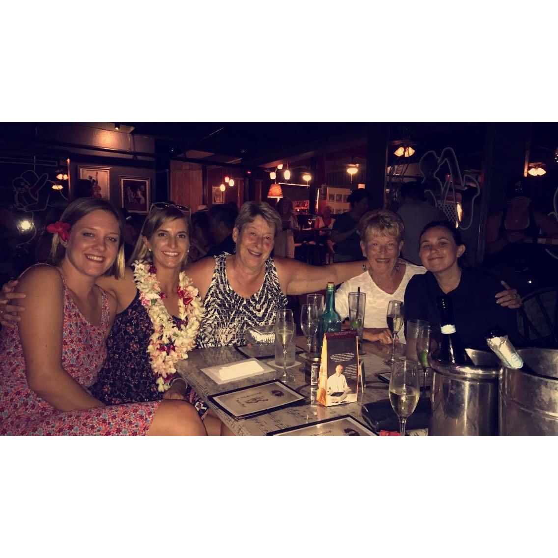 Ashley, Kelly, Debbie, Sandy and Sara at Gertrude's jazz bar for Kelly's 30th