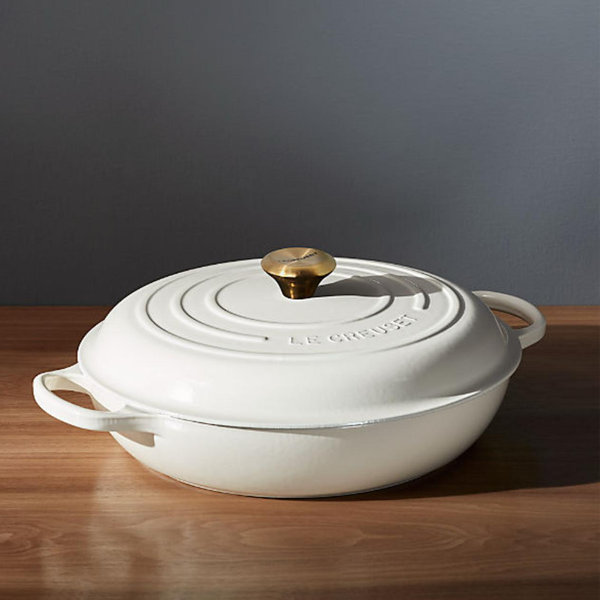 Le Creuset ® Signature 5-Qt. Cream Enameled Cast Iron Braiser
