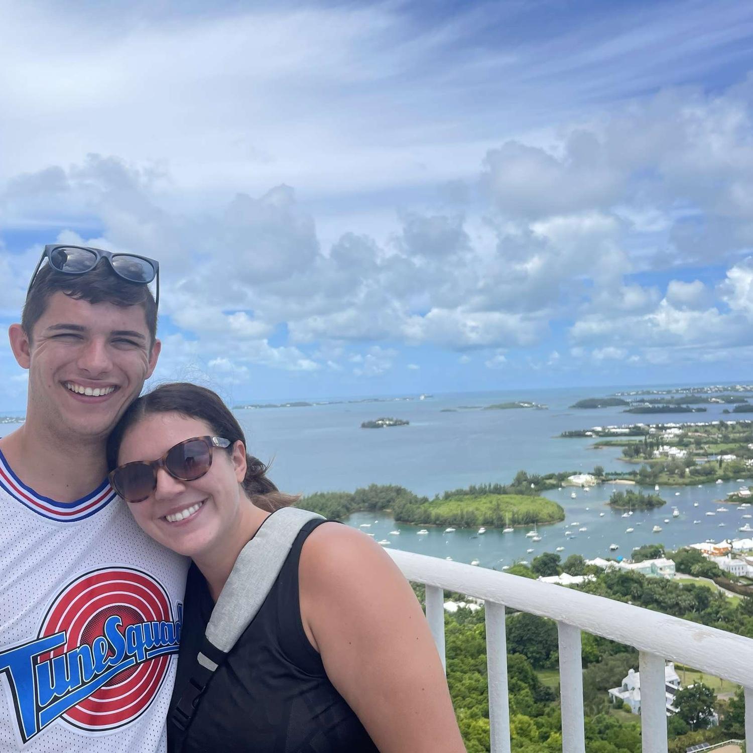 Selfie at the tallest point in Bermuda!