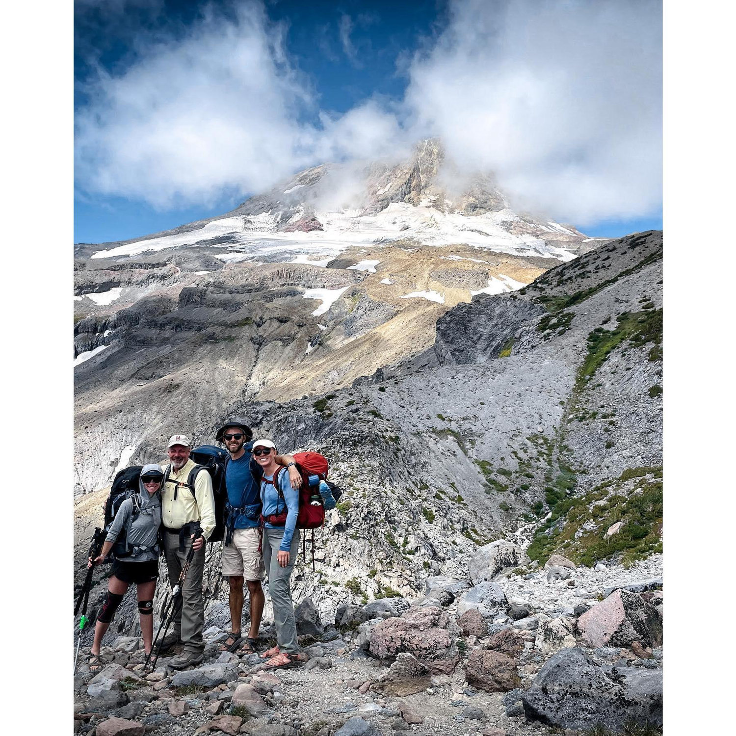 Backpacking Mt. Hood with Brandon's Dad, Lee, and eldest sister, Courtney