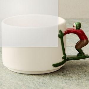 Figural Skier Mugs- Skier Mug: Version II