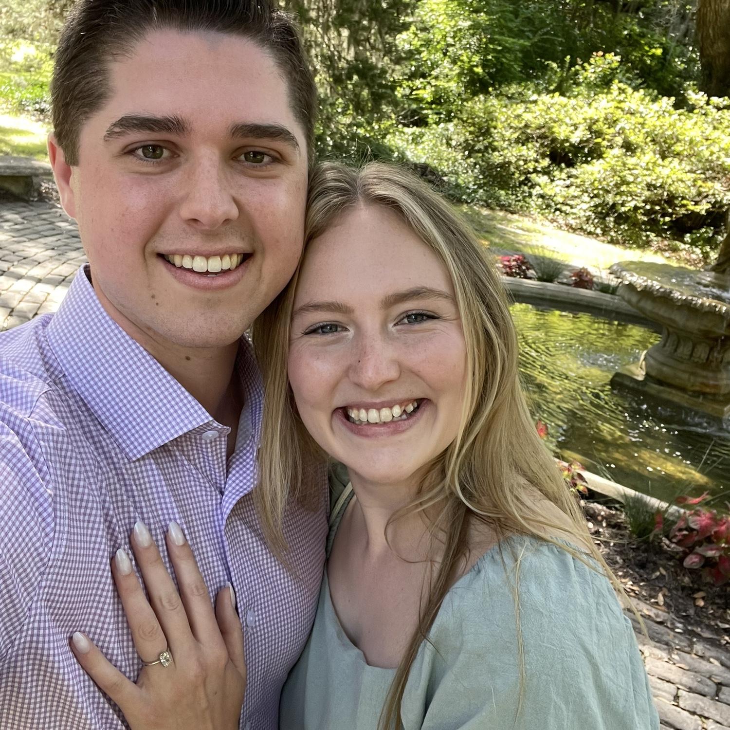 We unfortunately did not have a photographer for our engagement but selfies always work!