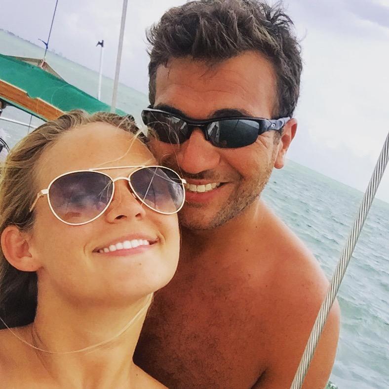 Our first vacation together--sailing in Ft. Myers