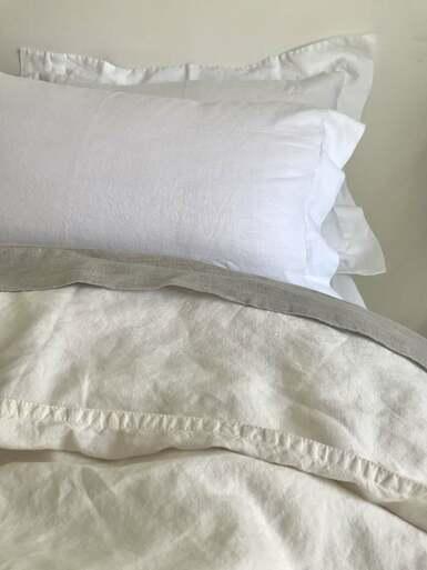 Linoto 100% Linen Sheet Set, Queen, Natural Oatmeal