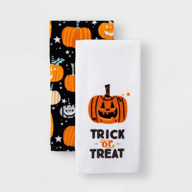 2pk Pumpkin Halloween Terry Kitchen Towel - Hyde & EEK! Boutique™