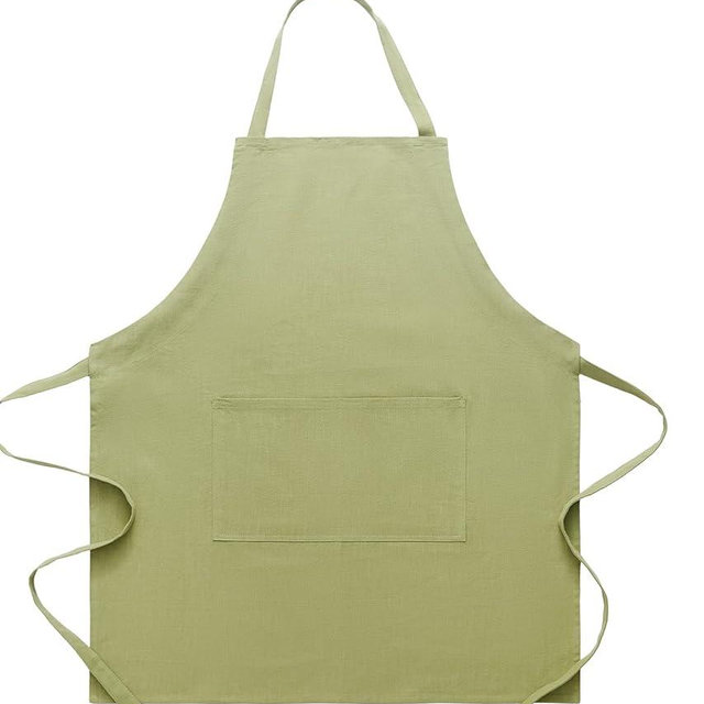 Tobyan Cotton Linen Apron for Women - Adjustable Casual Apron with Pocktes, Great for Florist, Coffee House and Kitchen