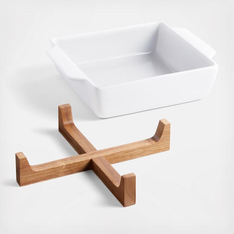 Crate and Barrel, Oven-to-Table Square Serving Bowl | Zola