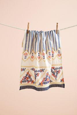 Pietra Embroidered Tea Towel