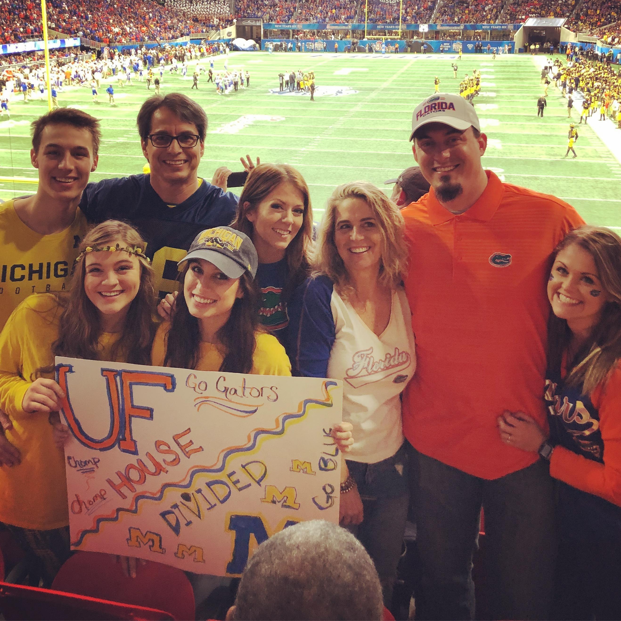 Unless MI plays FL!! Thankfully Carrie had Jennifer’s son Ryan and Jenn to cheer with her.