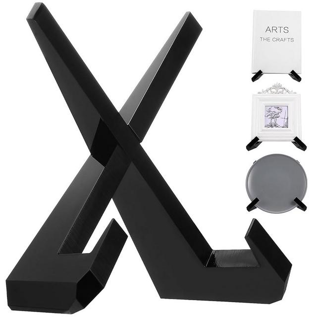 AFOROEOA Black Cookbook Stand, Acrylic Cookbook Stand for Kitchen Counter Recipe Book Holder Multifunctional Cookbook Holder for Counter, Book Display Stand Picture Stands Holder, 8.8 x 4.7 inches