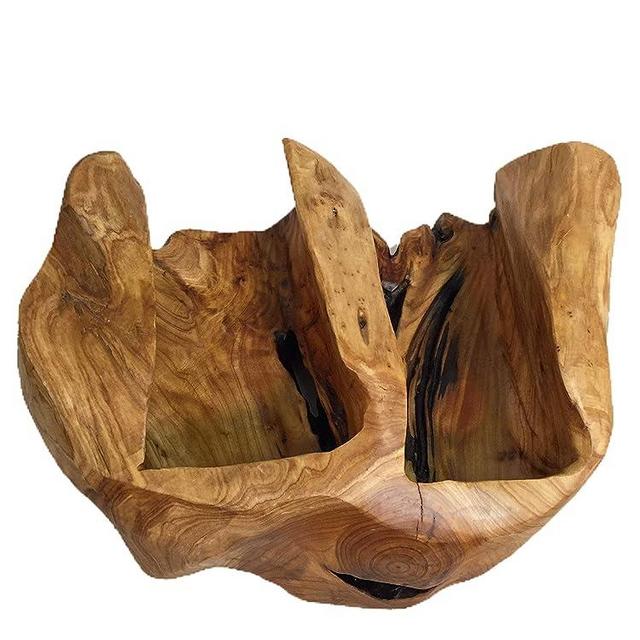 Greener Valley Root Wood Live Edge Tabletop Wine Rack (2 Bottle)