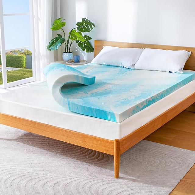 Marsail Mattress Topper Queen, 3-inch Gel Memory Foam, Bed Topper for Queen Size Bed, Soft for Sleeper Sofa, RV, Camper, CertiPUR-US Certified