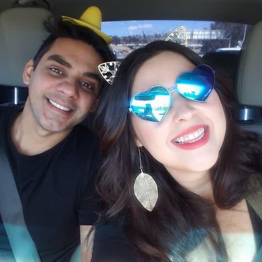First road trip! He had no idea how festive she was.