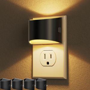 Night Light [4 Pack]- Warm White (Black)