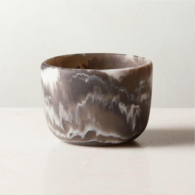 Churn Marbleized Resin Serving Bowl