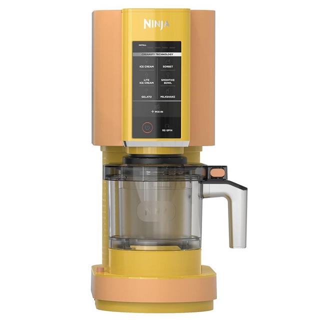 Ninja CREAMi Ice Cream Maker for Gelato, Mix-ins, Milkshakes, Sorbet, Smoothie Bowls, 7 One-Touch Programs, with (2) Pint Containers & Lids, Compact Size, Perfect for Kids, Orange Mango, NC301AO