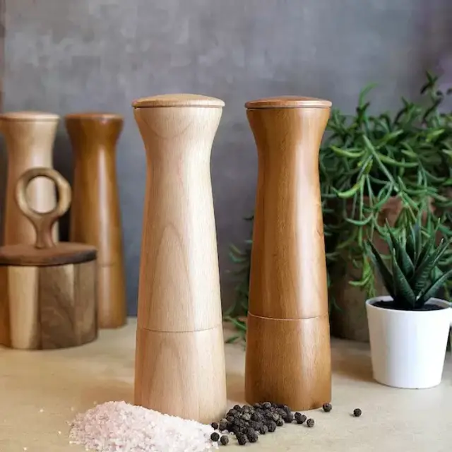 Wooden Salt and Pepper Grinders