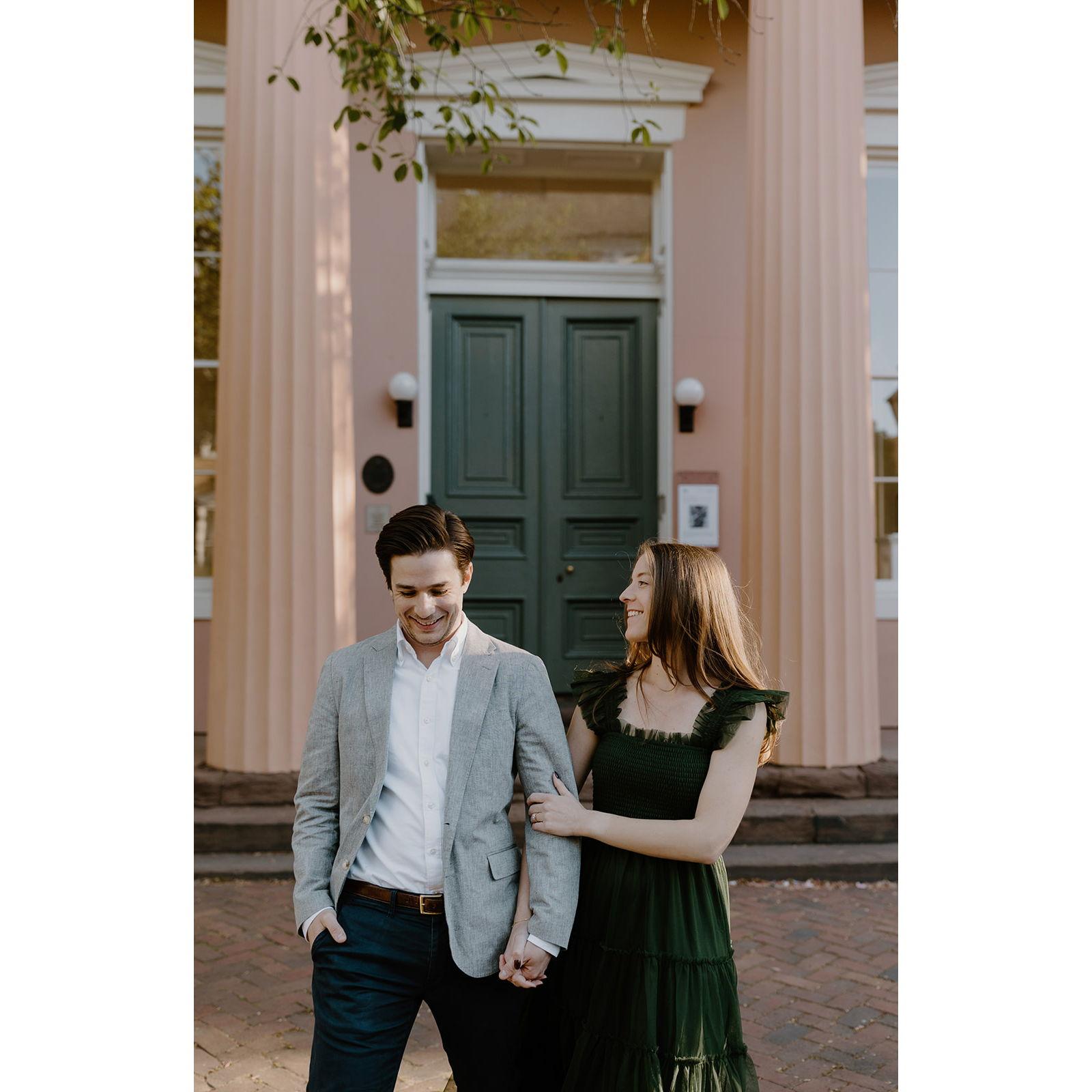 Engagement shoot in Old Town Alexandria - April 2024