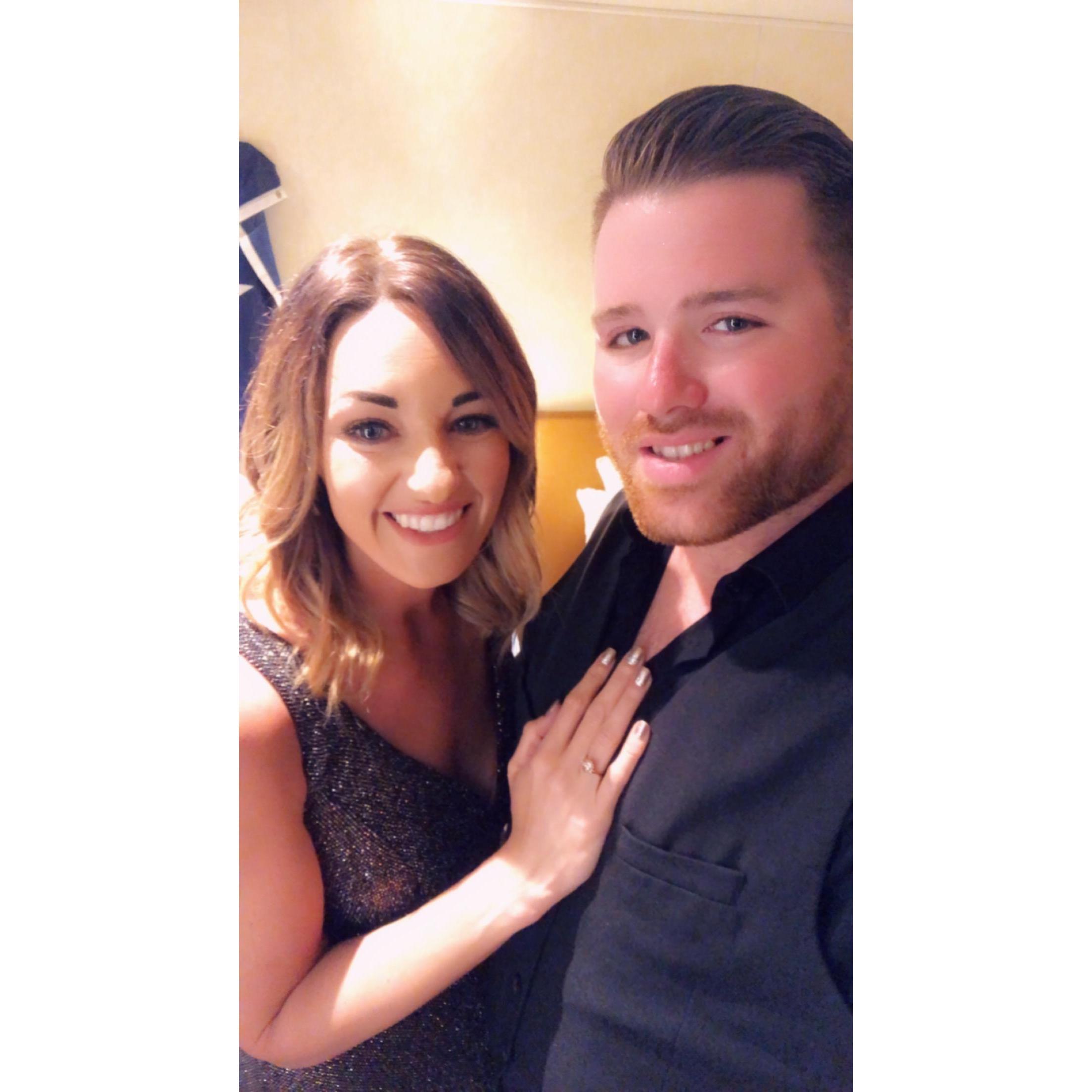 On vacation on the Carnival Vista aka our proposal cruise!