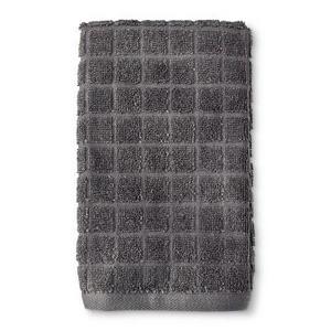 Hand Towel Grid Texture Bath Towels And Washcloths Pigeon Gray - Room Essentials™
