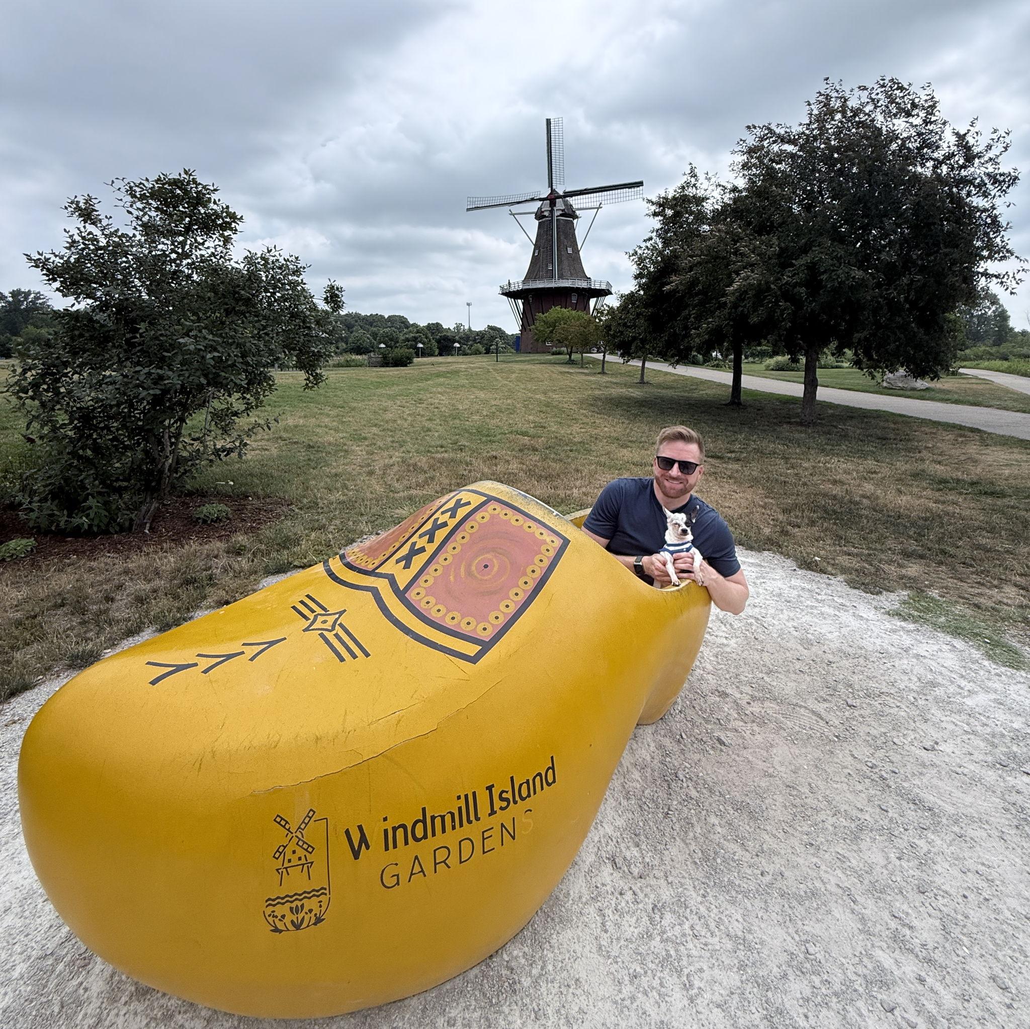 Joe and Sugar at Windmill Island Gardens in Holland, MI.