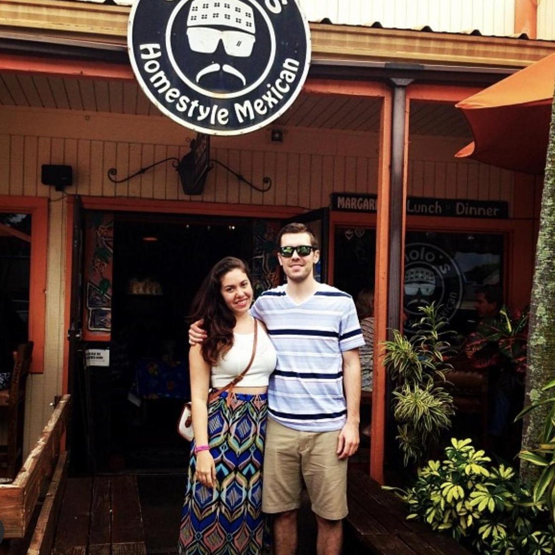 Enjoying the array of ono food Hawai'i has to offer during Rob's first trip. - February 2014