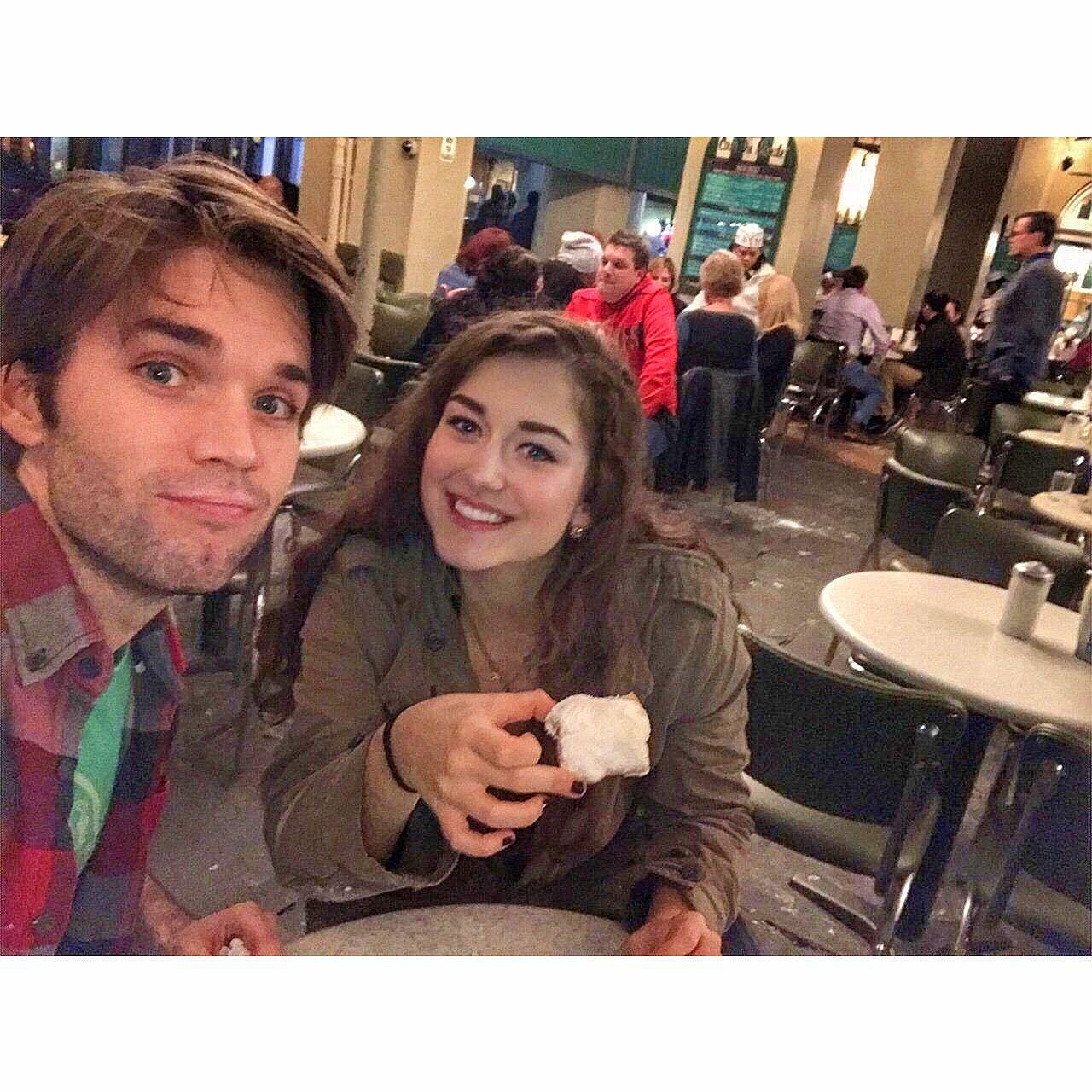 Our first time tasting a beignet in New Orleans!