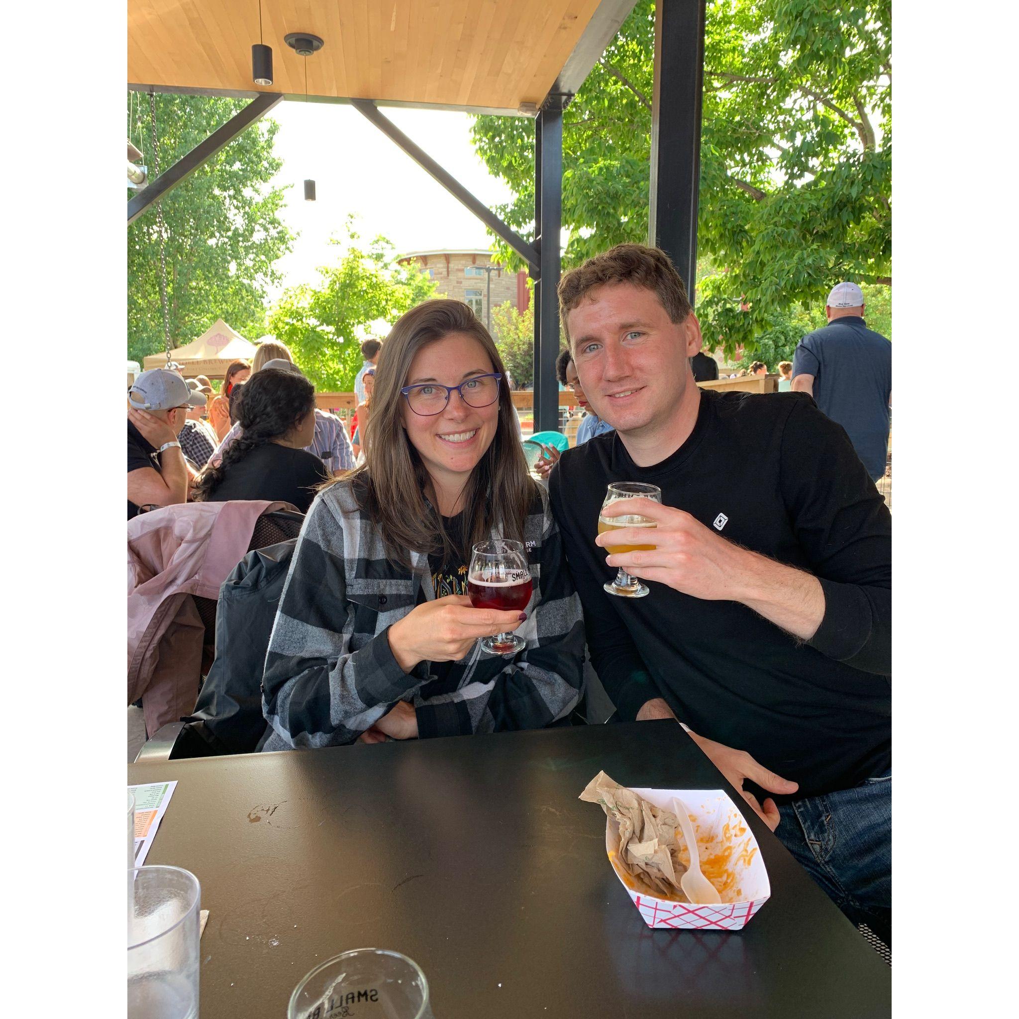 Enjoying a beer at Odell's Small Batch Festival in Fort Collins, Colorado.