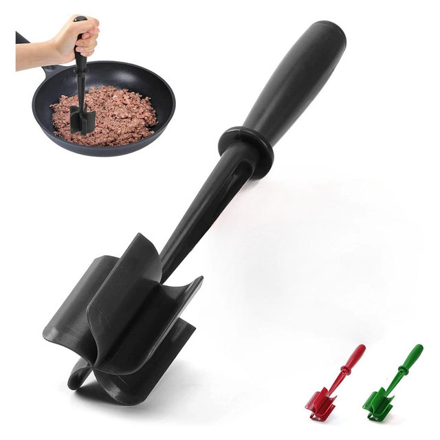 LunaLulinlk Meat Chopper, Hamburger Chopper Utensil, Masher, Potato Masher Ground Beef & Turkey -Non Stick Mix Chopper for Kitchen Tool