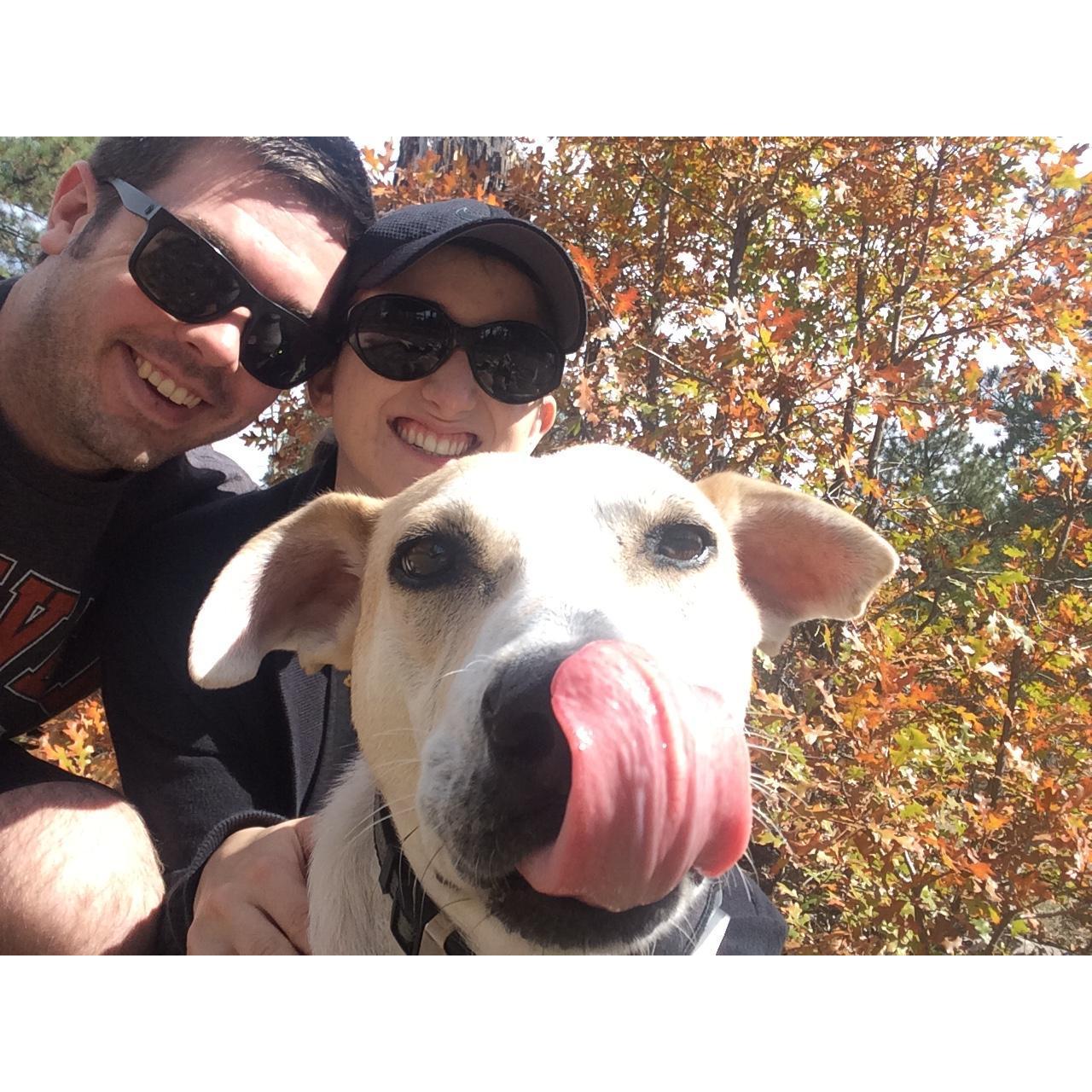 Trip to Chris and Julie's cabin in Munds Park. With Calvin of course!