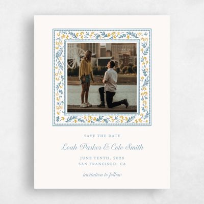 Dusty Blue Wedding Save the Date - Pervenche Photo