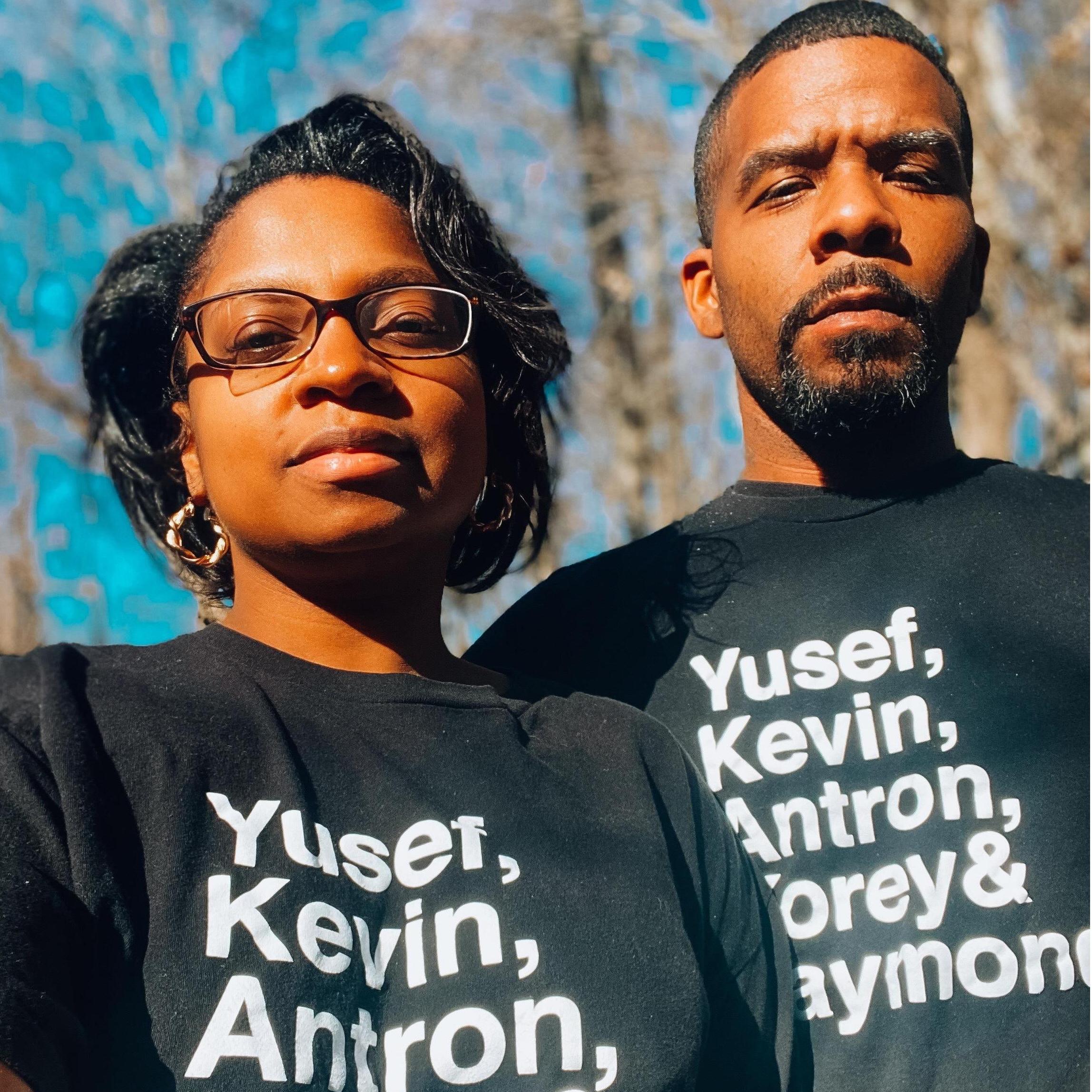 MLK Day 2020 wearing the Central Park 5's official t-shirts.
